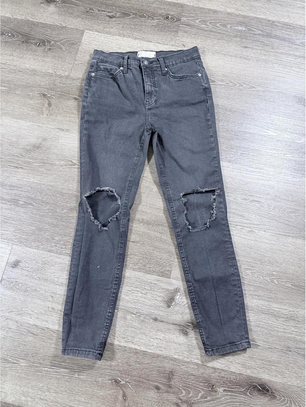 Free People High-Rise Black Jeans Women's Size 28